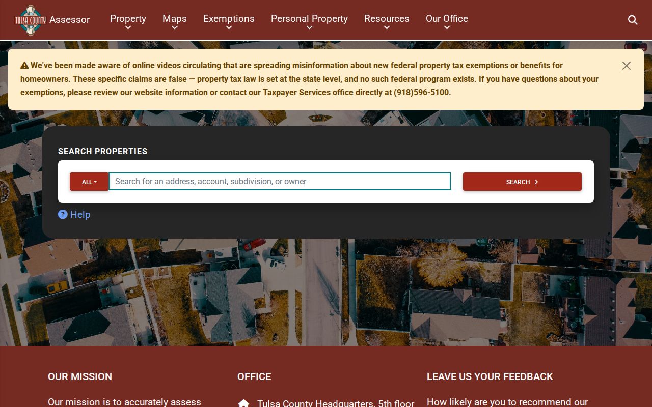 Bixby residents directory Tulsa County Assessor property search